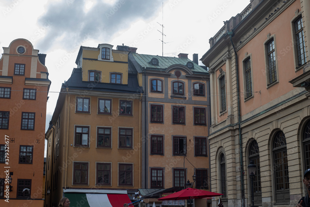 Fototapeta premium Bui8ldings in Gamla Stan Stockholm Sweden