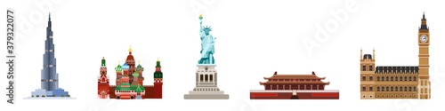 the main attractions of the world. from Asia new