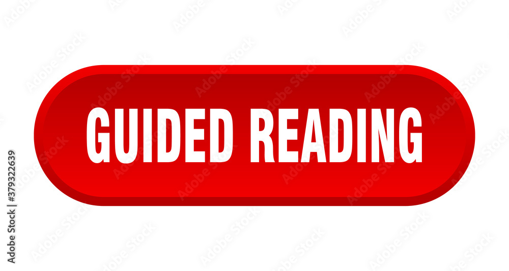 guided reading button. rounded sign on white background guided reading button. rounded sign on white background