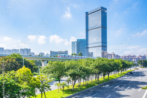 Cityscape of Nansha District, Guangzhou, China #379323038