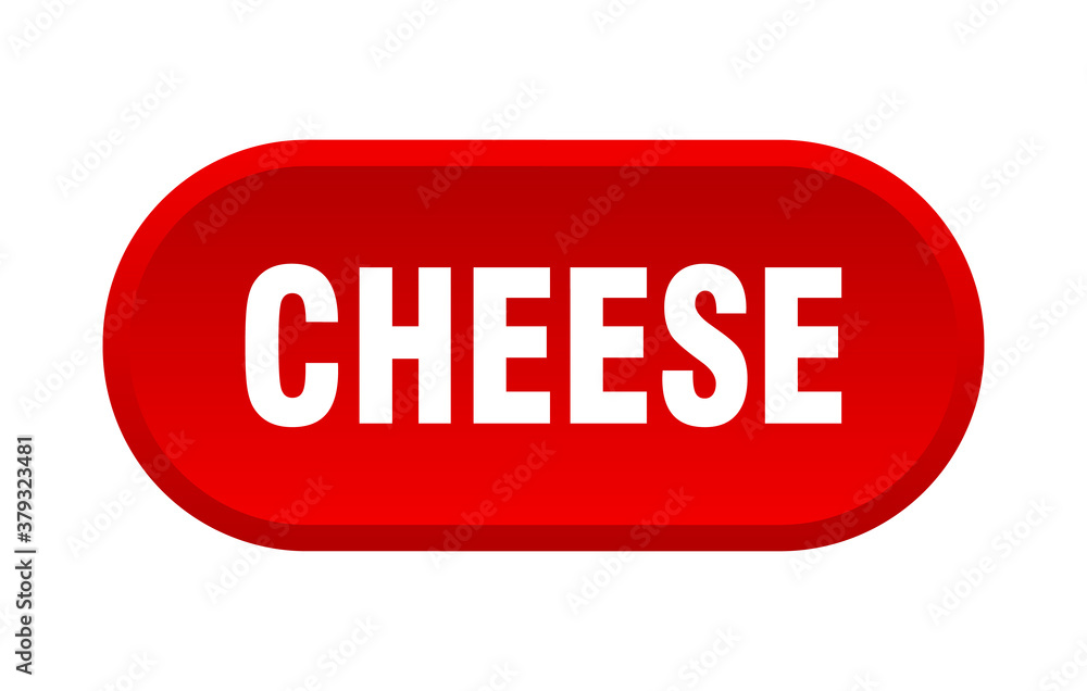 cheese button. rounded sign on white background cheese button. rounded sign on white background