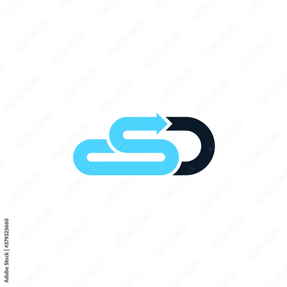 SD initial based letter icon logo minimalist modern logo design template SD initial based letter icon logo minimalist modern logo design template