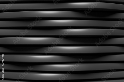 Abstract Striped Background. Black Monochrome Texture