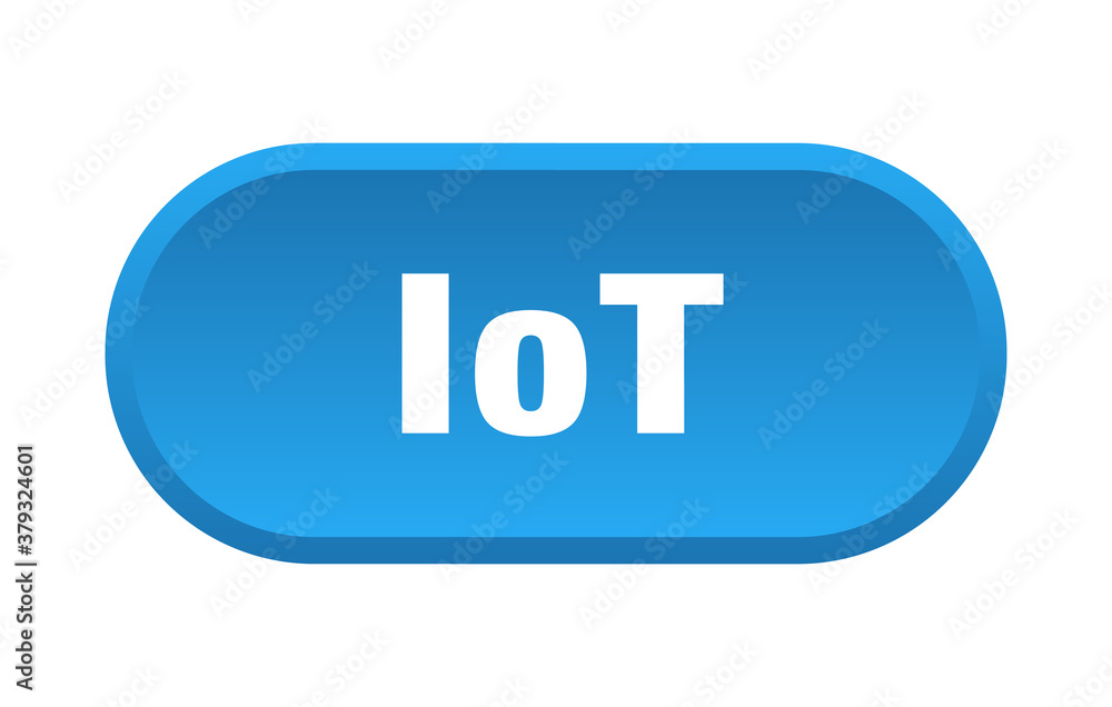 iot button. rounded sign on white background iot button. rounded sign on white background