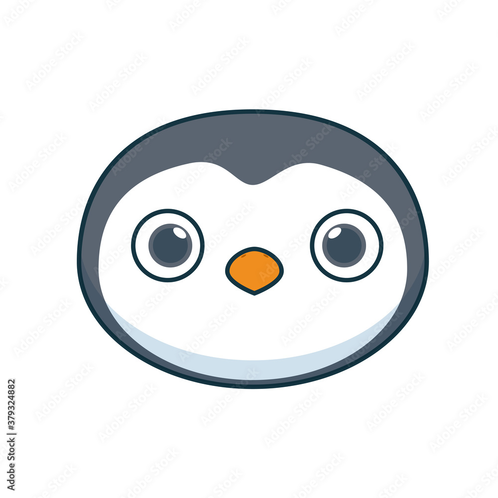 The head of Penguin. Isolated Vector Illustration The head of Penguin. Isolated Vector Illustration