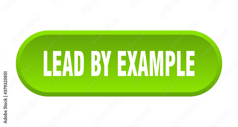 lead by example button. rounded sign on white background lead by example button. rounded sign on white background