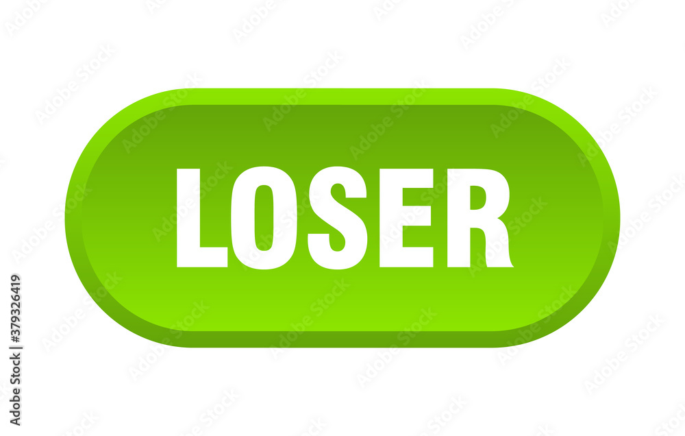 loser button. rounded sign on white background loser button. rounded sign on white background