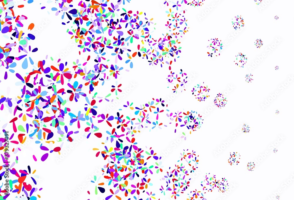 Light Pink, Blue vector doodle background with leaves. Light Pink, Blue vector doodle background with leaves.
