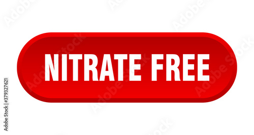 Bilde på lerret nitrate free button. rounded sign on white background