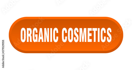 organic cosmetics button. rounded sign on white background