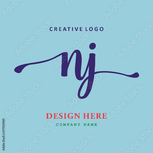 pharmacy logo NJ letter is simple, easy to understand and authoritative