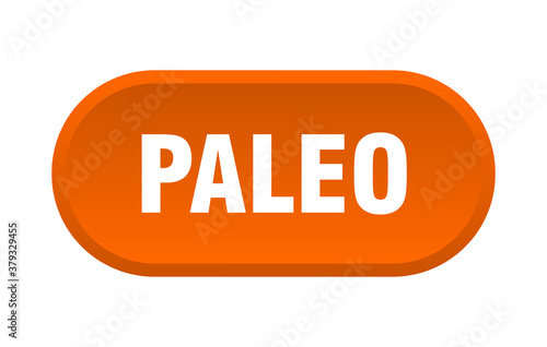 paleo button. rounded sign on white background