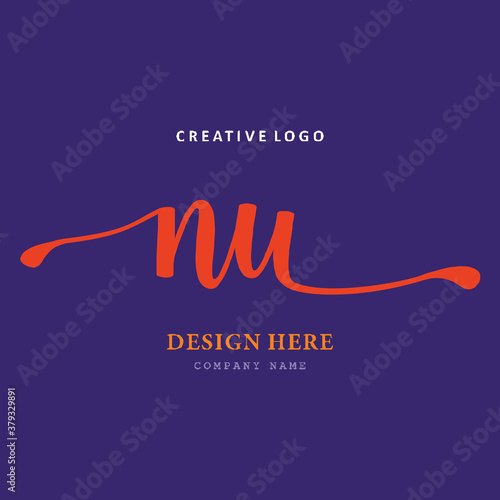 pharmacy logo NU letter is simple, easy to understand and authoritative
