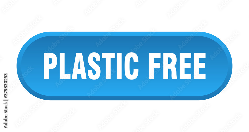 plastic free button. rounded sign on white background plastic free button. rounded sign on white background