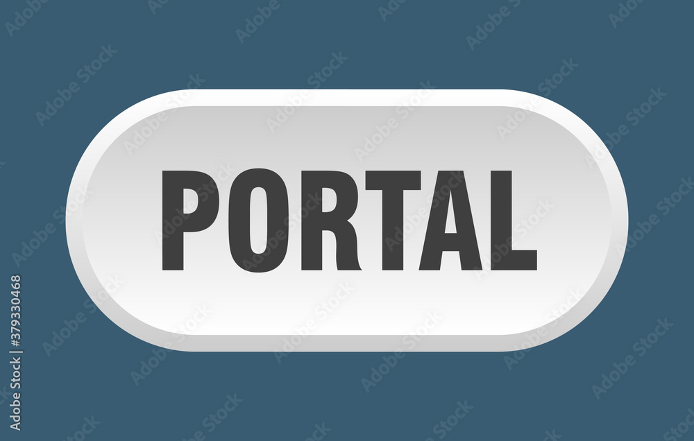 portal button. rounded sign on white background portal button. rounded sign on white background