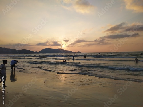 sunset on the beach