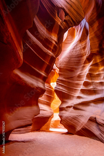 View of Antelope canyon before noon during summer season ( Upper ) . One of the most famous landscape in Arizona and locate near the town name Page , Arizona , United States of America