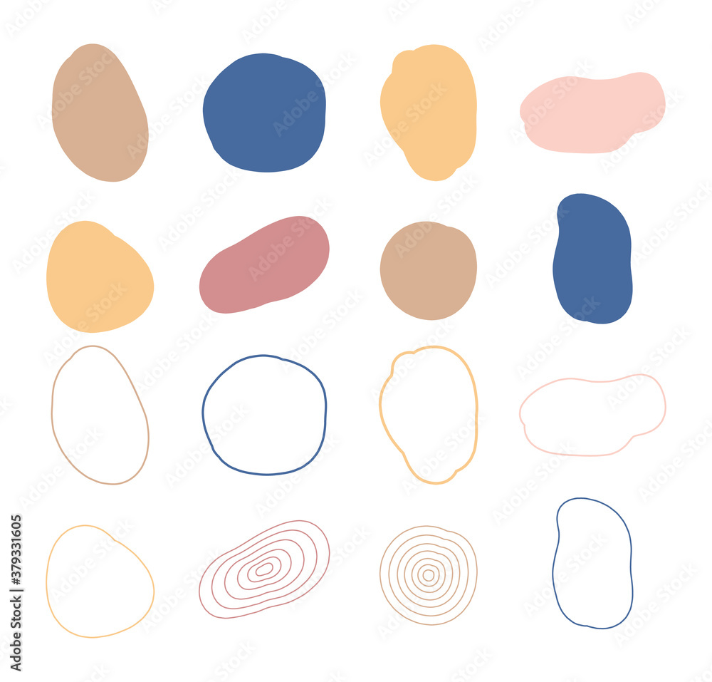 Abstract mid century shapes and circle lines.
Abstract mid century shapes and circle lines.