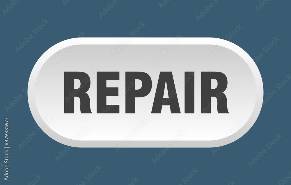 repair button. rounded sign on white background repair button. rounded sign on white background