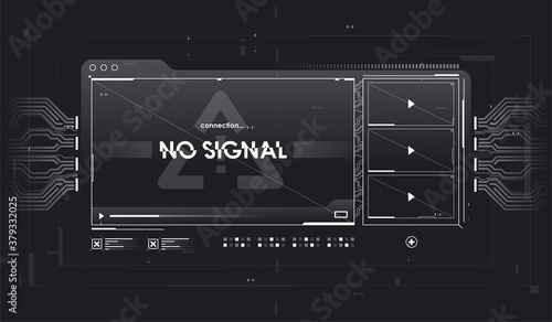HUD UI GUI futuristic user interface screen element. High tech screen for video player, Template for photography, cinema.