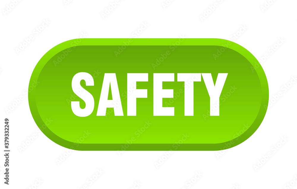safety button. rounded sign on white background safety button. rounded sign on white background