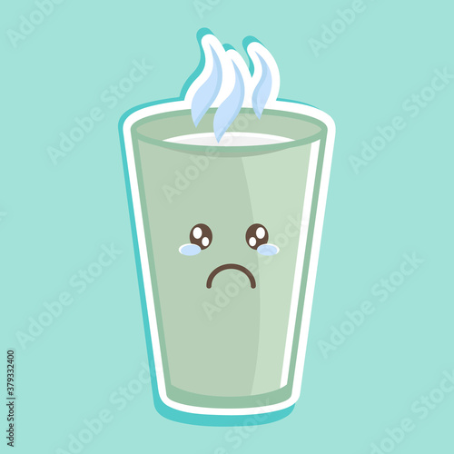 Hot Milk Simple Vector Illustration