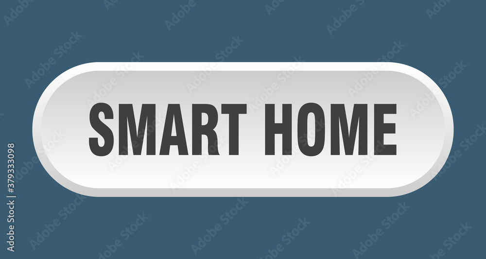 smart home button. rounded sign on white background smart home button. rounded sign on white background