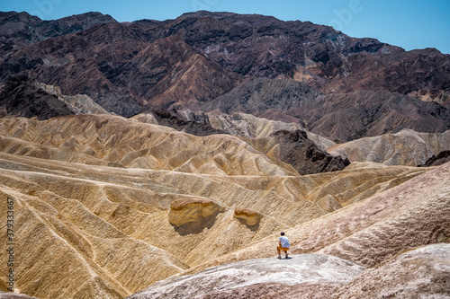 View from Dead valley national park . One of the most famous and beautiful desert national park locate in Nevada , California , United States of America photo