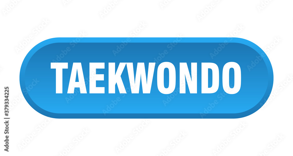 taekwondo button. rounded sign on white background taekwondo button. rounded sign on white background