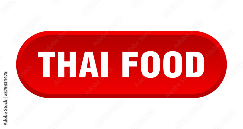 thai food button. rounded sign on white background thai food button. rounded sign on white background