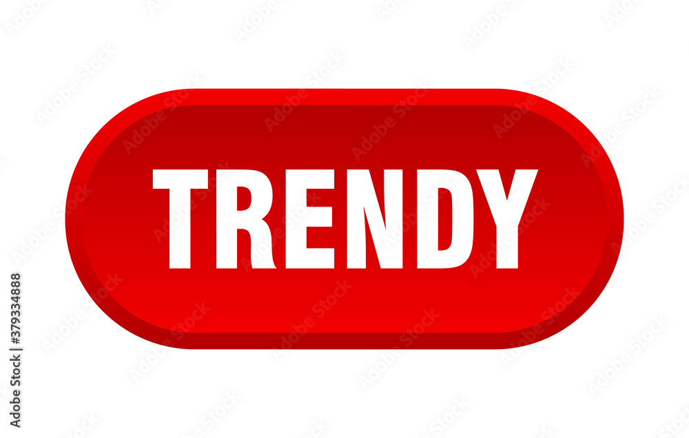 trendy button. rounded sign on white background trendy button. rounded sign on white background