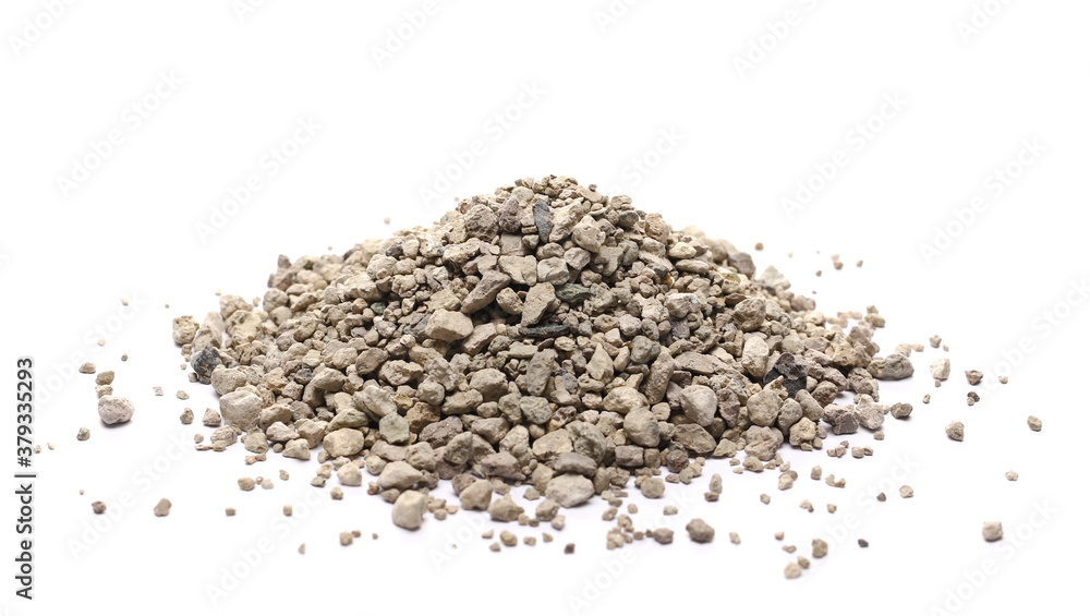Cat litter filler isolated on white background Cat litter filler isolated on white background