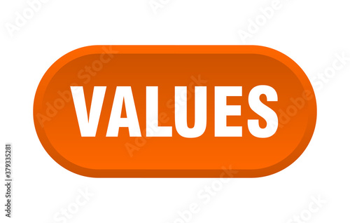 values button. rounded sign on white background