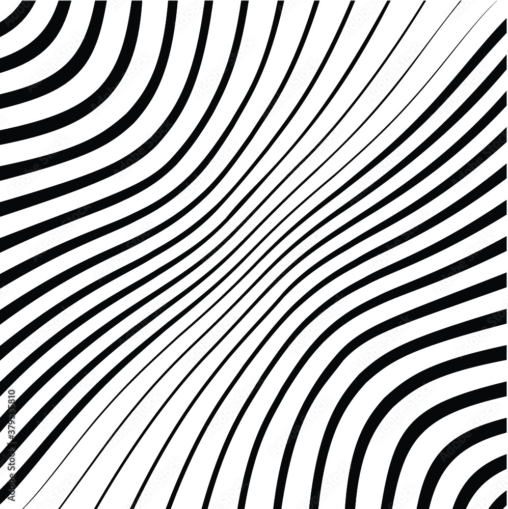 Abstract warped Diagonal Striped Background . Vector curved twisted slanting, waved lines texture Abstract warped Diagonal Striped Background . Vector curved twisted slanting, waved lines texture