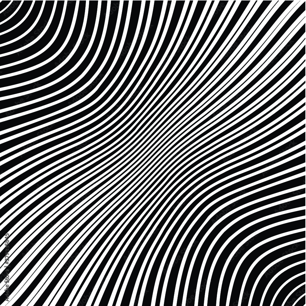 Abstract warped Diagonal Striped Background . Vector curved twisted slanting, waved lines texture Abstract warped Diagonal Striped Background . Vector curved twisted slanting, waved lines texture