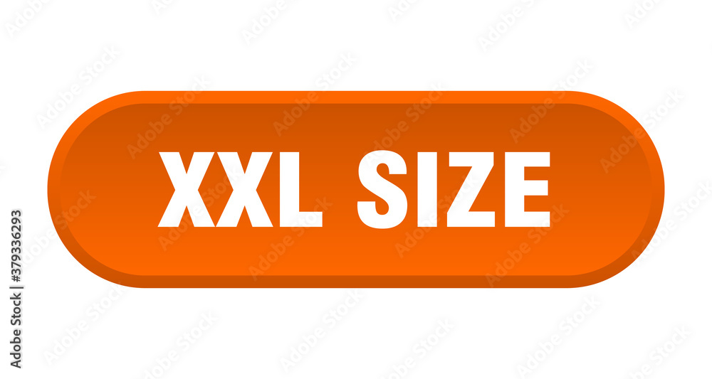xxl size button. rounded sign on white background xxl size button. rounded sign on white background
