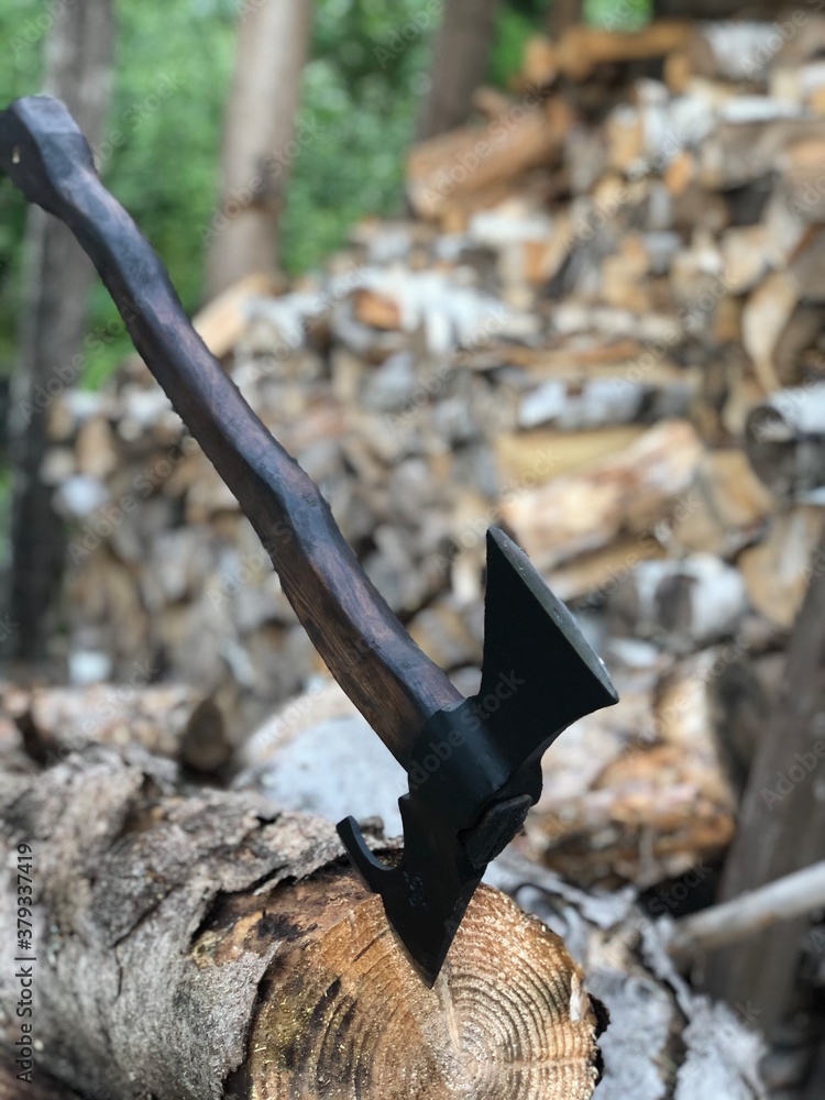 axe in log