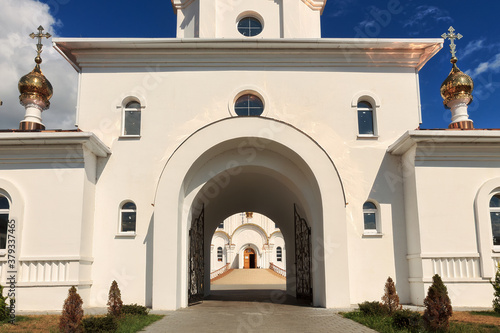 Turov, BELARUS - SEPTEMBER 21, 2014: beautiful new Orthodox church photo