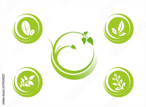 leaves, plant, icons , nature, Eco friendly business logo		