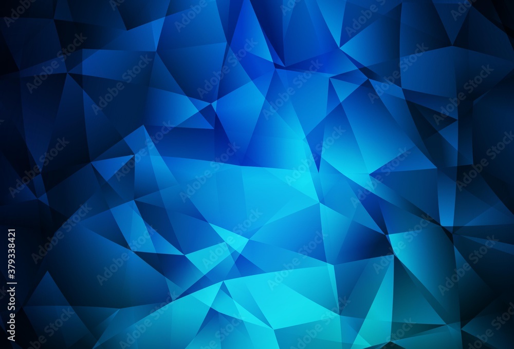 Dark BLUE vector shining triangular layout. Dark BLUE vector shining triangular layout.