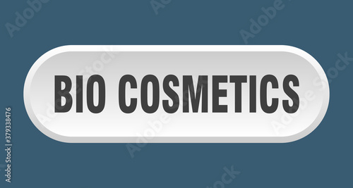 bio cosmetics button. rounded sign on white background
