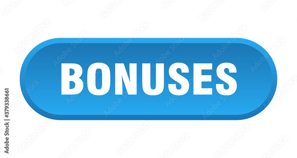 bonuses button. rounded sign on white background bonuses button. rounded sign on white background