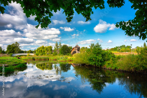 Beautiful scenery at the settlement of Trade Factory in Pruszcz Gdanski, Poland. photo