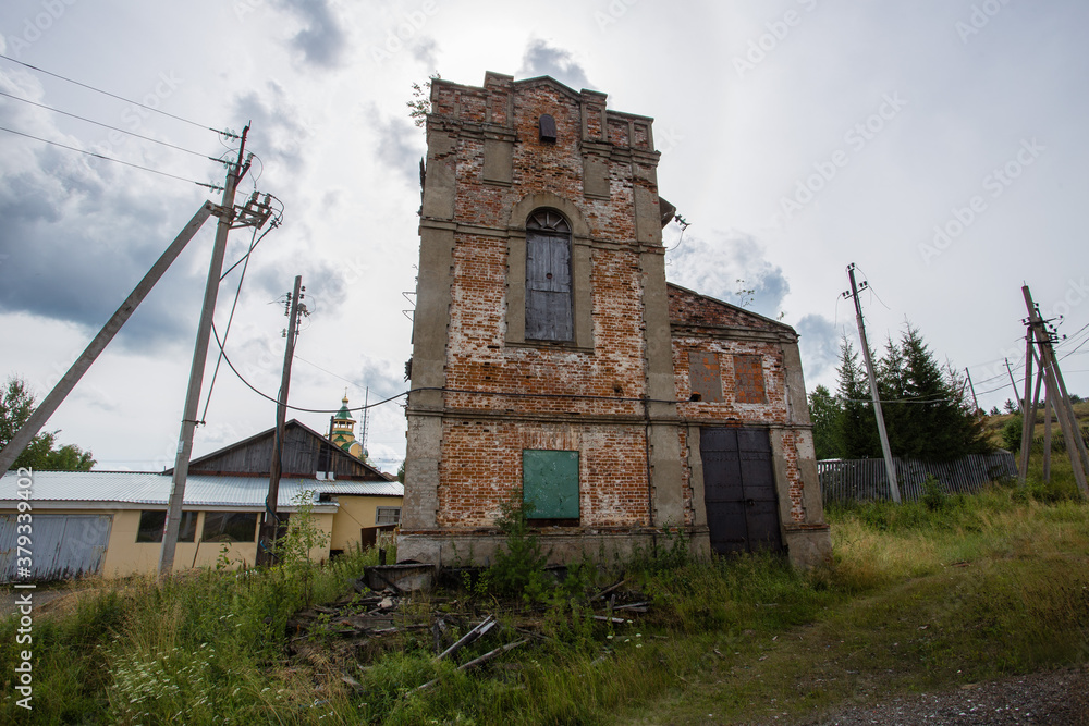 Naklejka premium Old abandoned mining electric station
