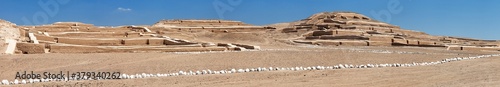 Nasca or Nazca pyramid at Chahuachi in Peru photo