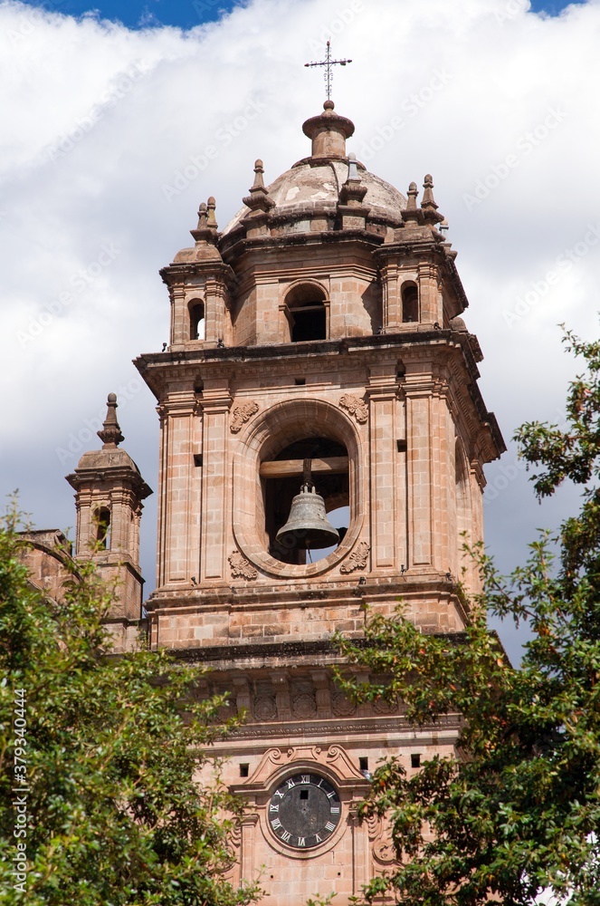 Catholic catedral on main square Plaza de Armas in Cusco