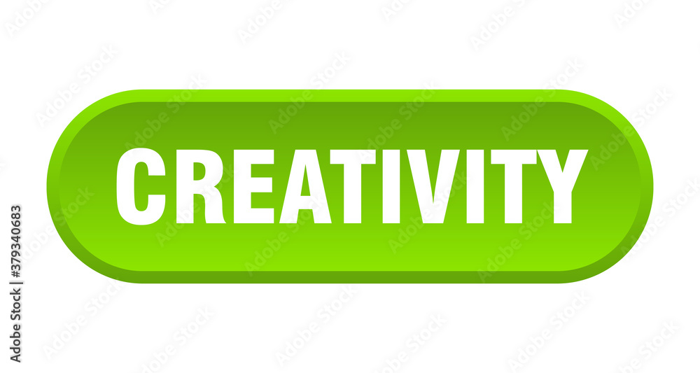 creativity button. rounded sign on white background creativity button. rounded sign on white background