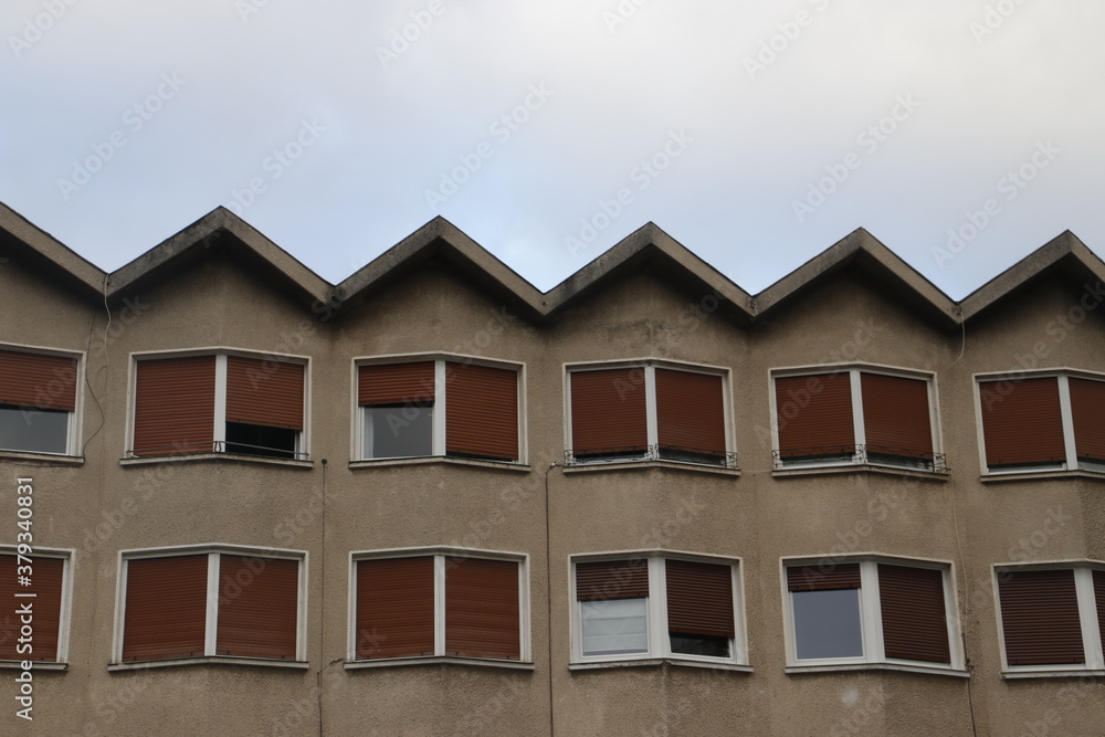 Facade of an apartments building