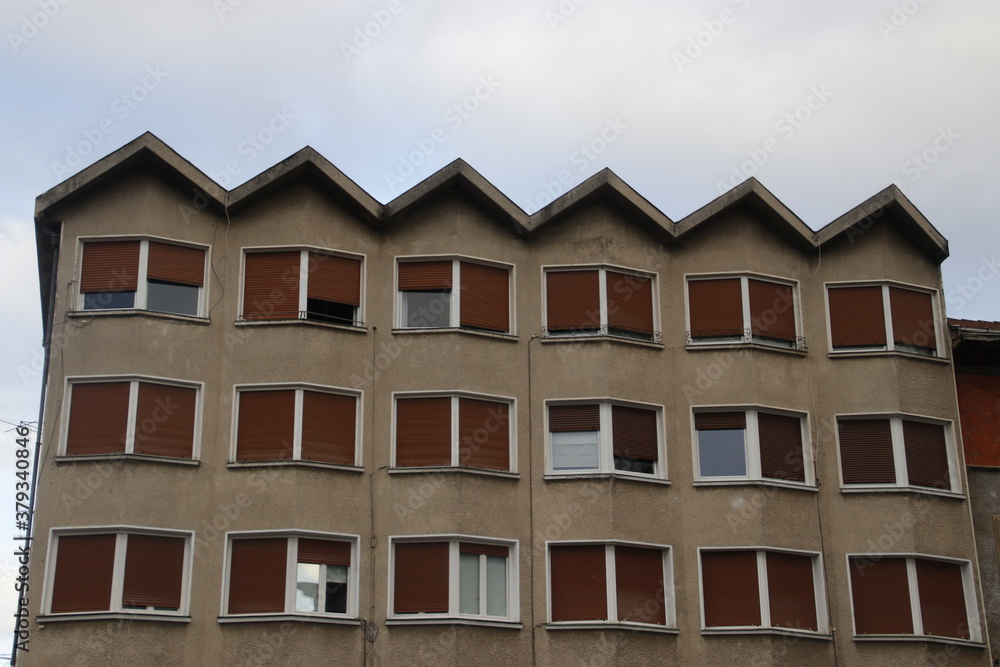 Facade of an apartments building Facade of an apartments building