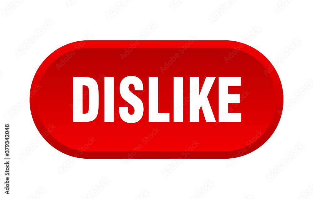 dislike button. rounded sign on white background dislike button. rounded sign on white background